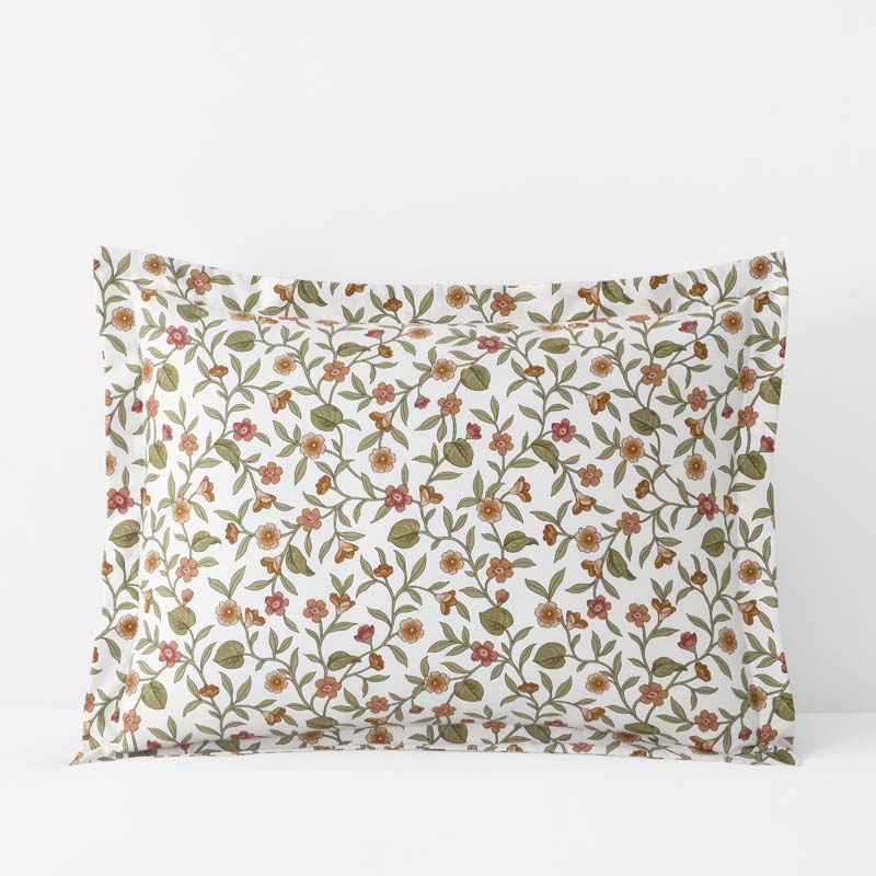 Garden Florals Premium Smooth Wrinkle-Free Sateen Sham(Cream Multi)|60023