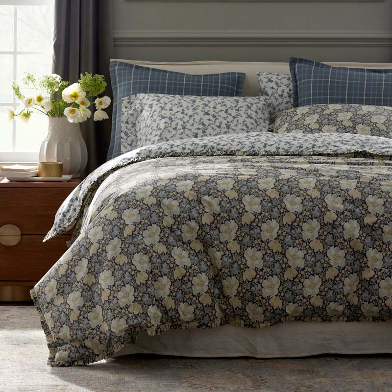 Tapestry Vine Garment Washed Cotton Percale Pillowcase Set(Ivory Multi)|60149