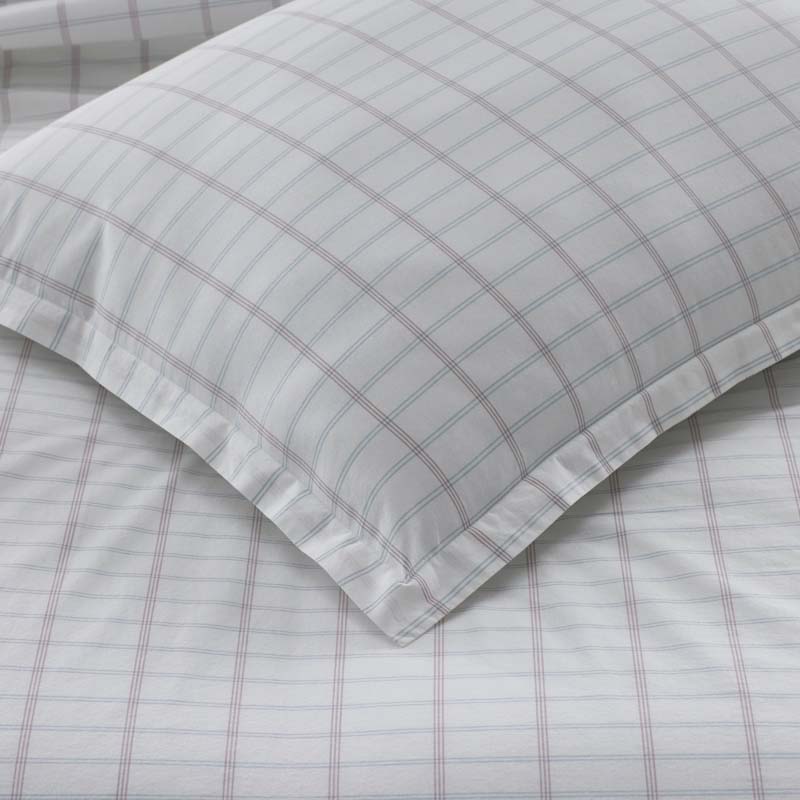 Yarn-Dyed Plaid Garment Washed Cotton Percale Pillowcase Set(Ivory Multi)|60161