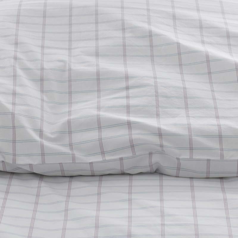 Yarn-Dyed Plaid Garment Washed Cotton Percale Pillowcase Set(Ivory Multi)|60161