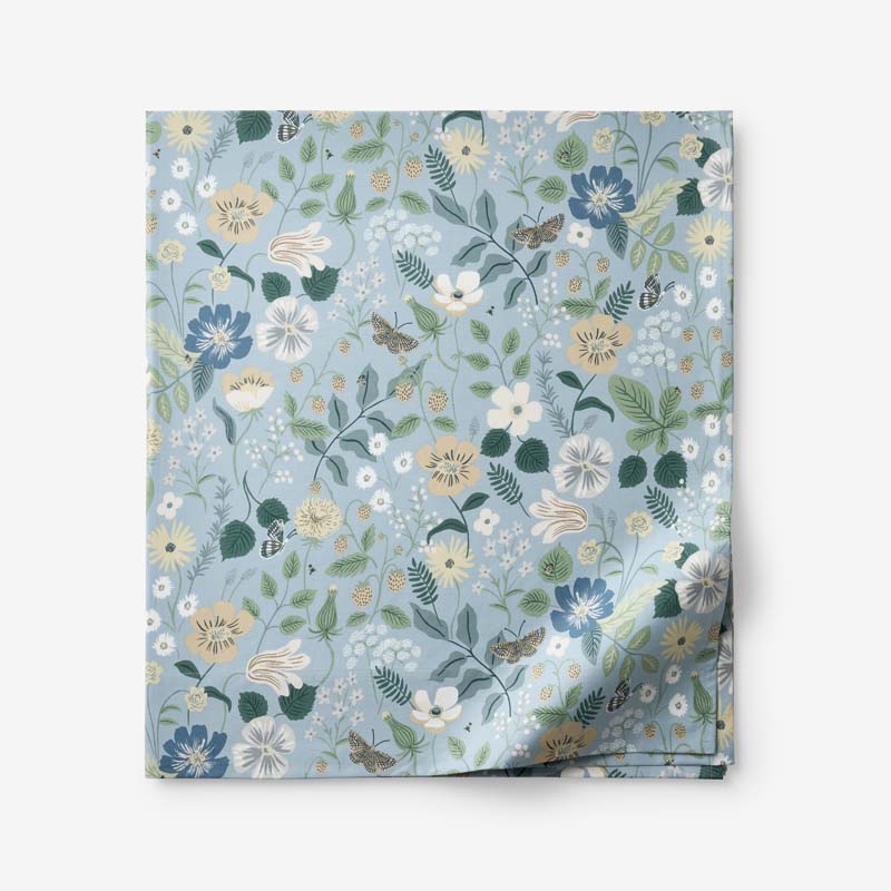 Strawberry Fields Classic Cool Cotton Percale Flat Bed Sheet