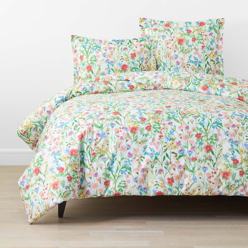Garden Symphony Classic Cool Cotton Percale Duvet Cover