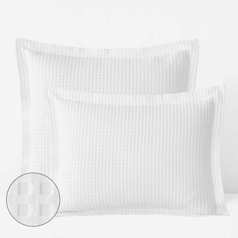 The Company Store Waffle Sham In White