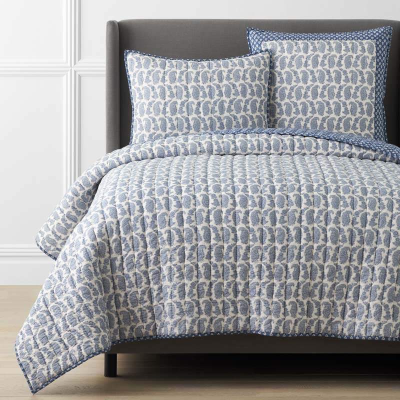 The Company Store Jiya Reversible Quilt In Blue