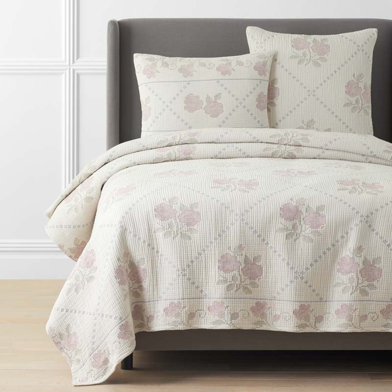 The Company Store Fleur Coverlet In White