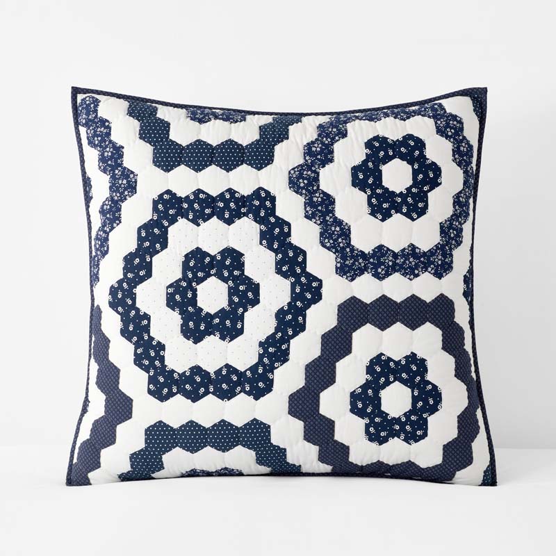 The Company Store Gwenivere Quilted Sham In Blue