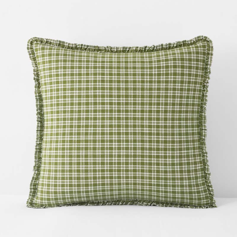 The Company Store Classic Plaids Yarn-dyed Cotton Sham In Green