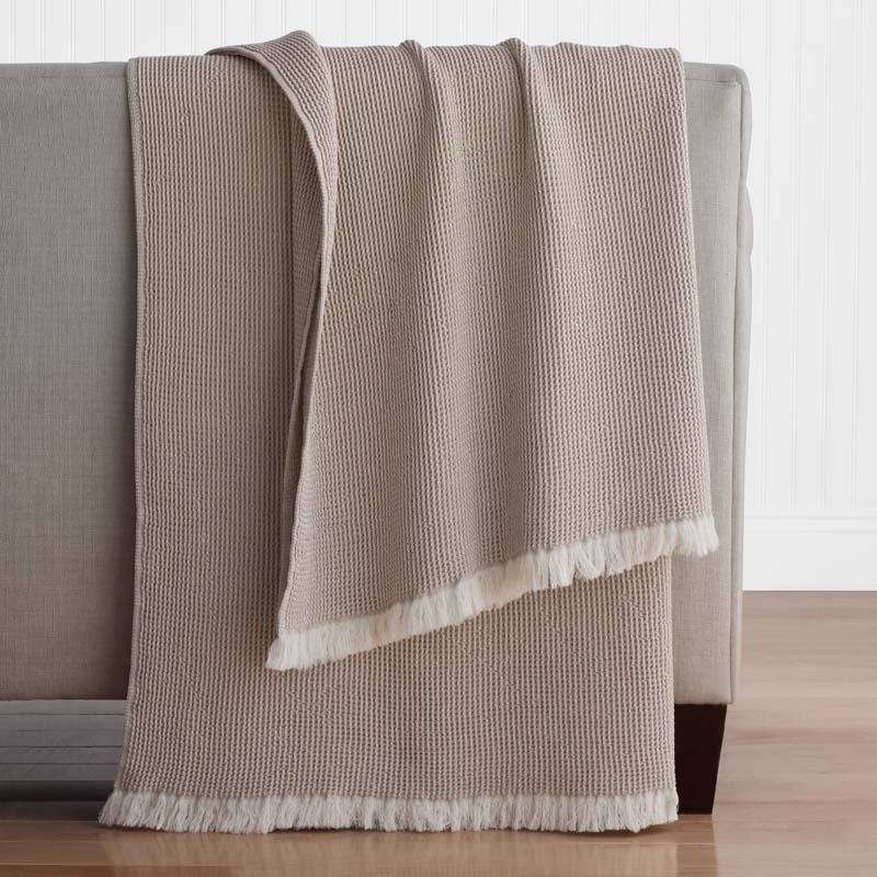 The Company Store Cadence Solid Throw, Taupe