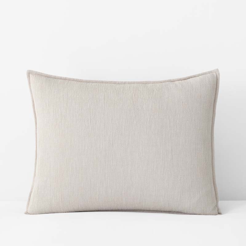 The Company Store Mini Waffle Sham In Beige/ivory