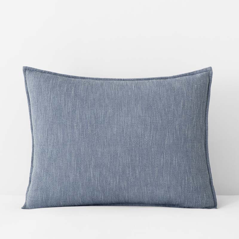 The Company Store Mini Waffle Sham In Denim Blue