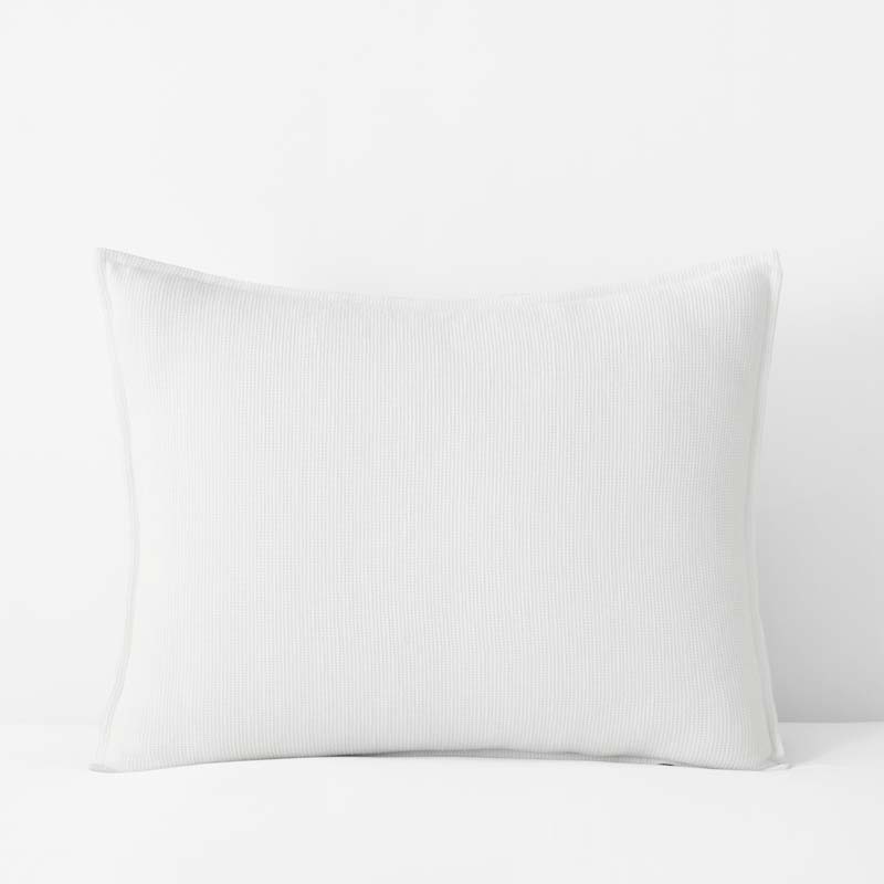 The Company Store Mini Waffle Sham In White