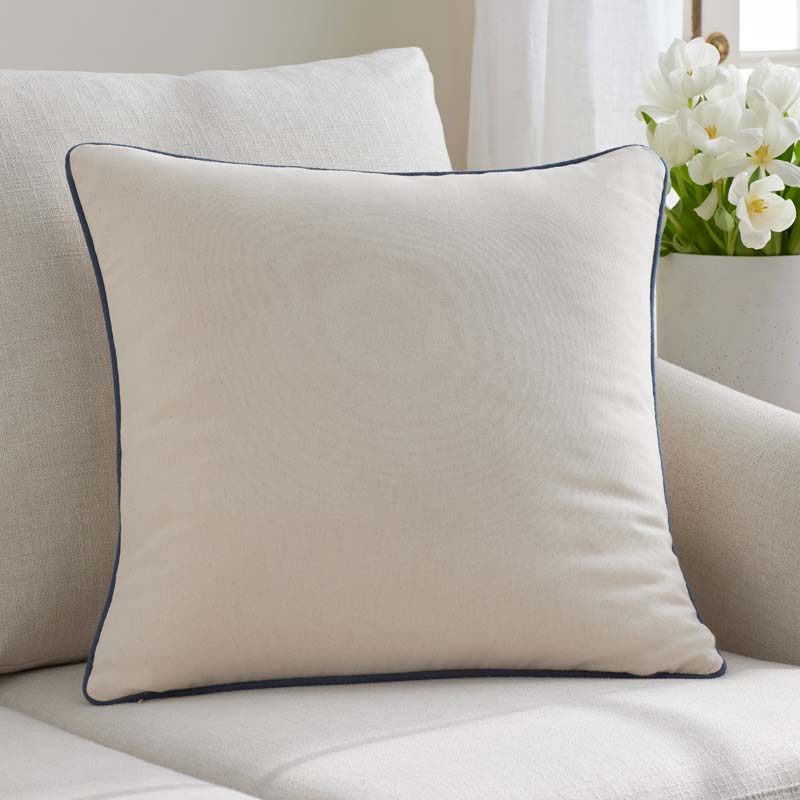 Multicolored with Contrast Piping Decorative Square Pillow Cover|61368
