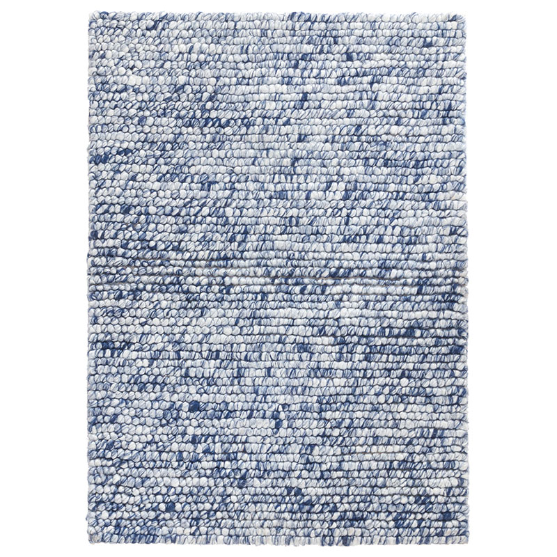 The Company Store Chunky Handwoven Wool Rug In Blue