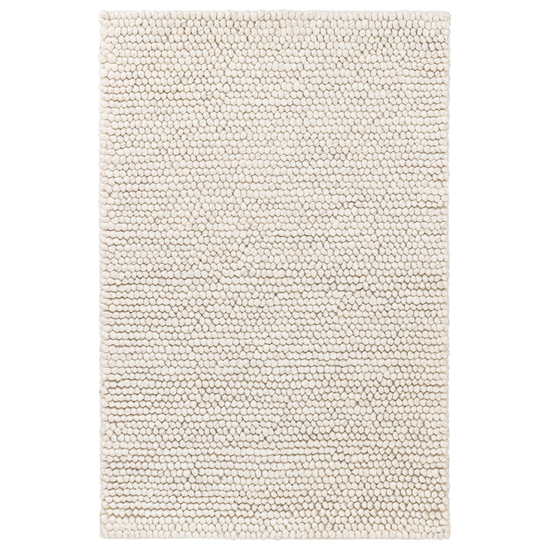Chunky Handwoven Wool Rug - Ivory, 3' x 5'