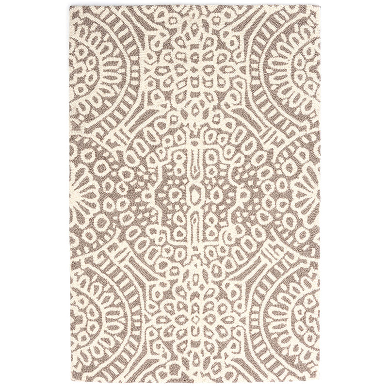 The Company Store Temple Hand Hooked Wool Rug In Beige