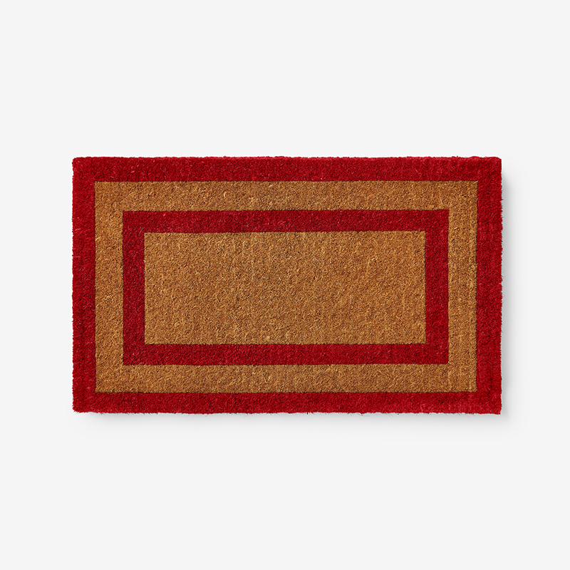 The Company Store Border Coir Doormat In Red
