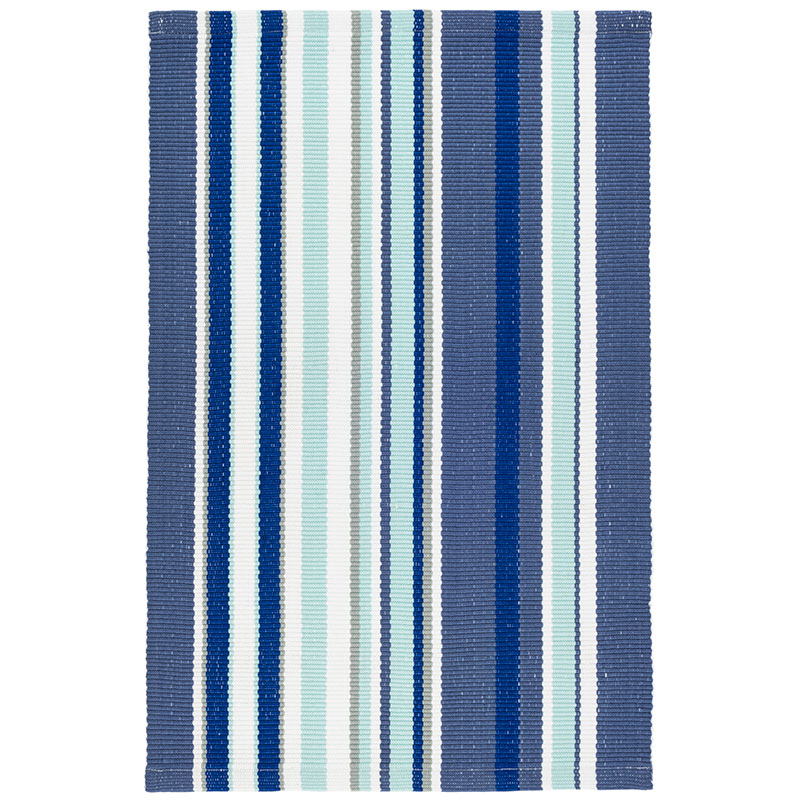 Skylar Blue Stripe Indoor/Outdoor Rug