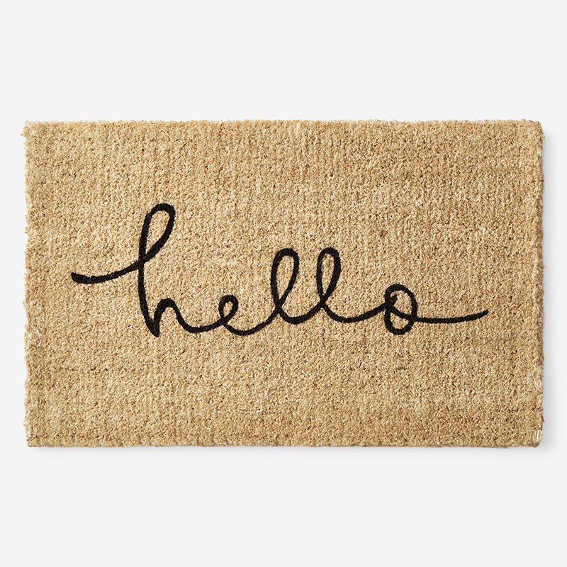 The Company Store Hello Coir Doormat In Beige