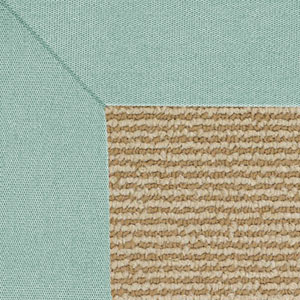 The Company Store Sunbrella Narrow Stripe Bordered Indoor/outdoor Rug In Blue