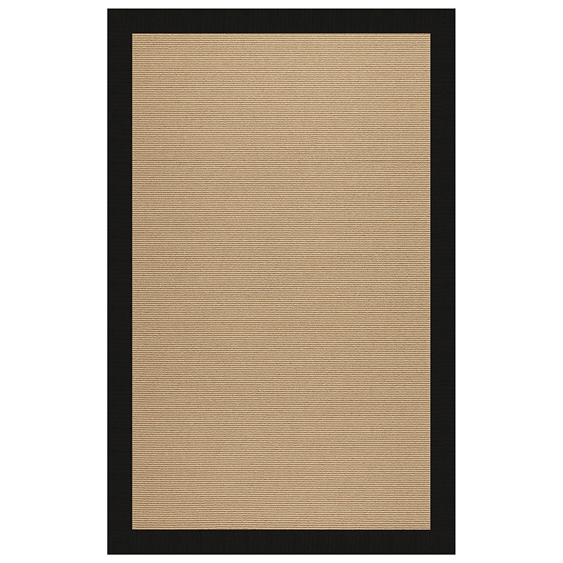 The Company Store Sisal Sunbrella Bordered Rug In Black