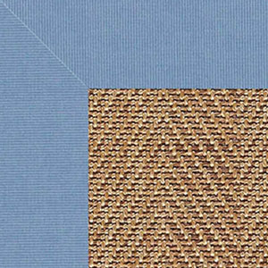 The Company Store Sunbrella Herringbone Bordered Indoor/outdoor Rug In Blue