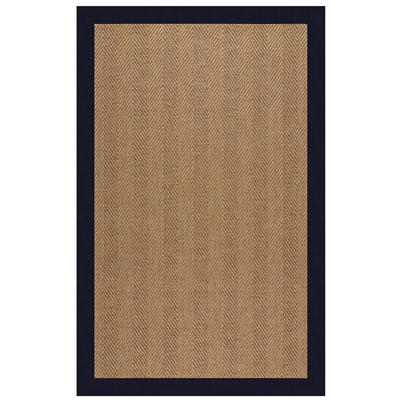 The Company Store Islamorada Herringbone Sunbrella Bordered Indoor/outdoor Rug In Navy