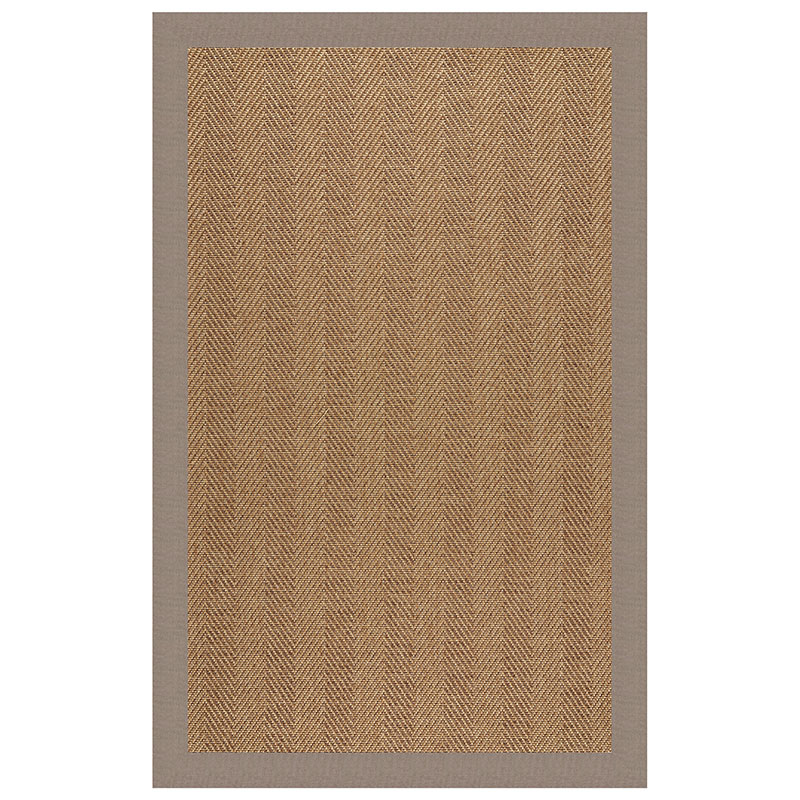 The Company Store Islamorada Herringbone Sunbrella Bordered Indoor/outdoor Rug In Brown