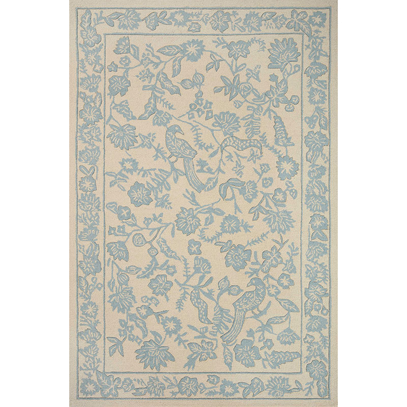 The Company Store Arboretum Wool Rug In Blue