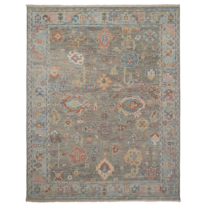 The Company Store Hand Knotted Traditional Wool Rug In Gray