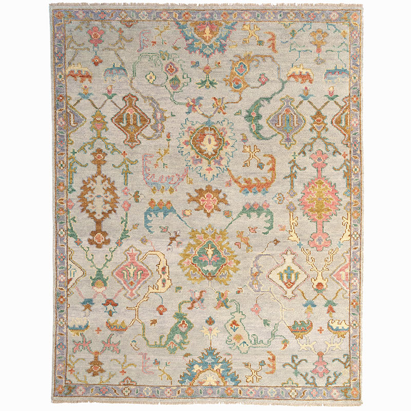 The Company Store Hand Knotted Traditional Wool Rug In Beige