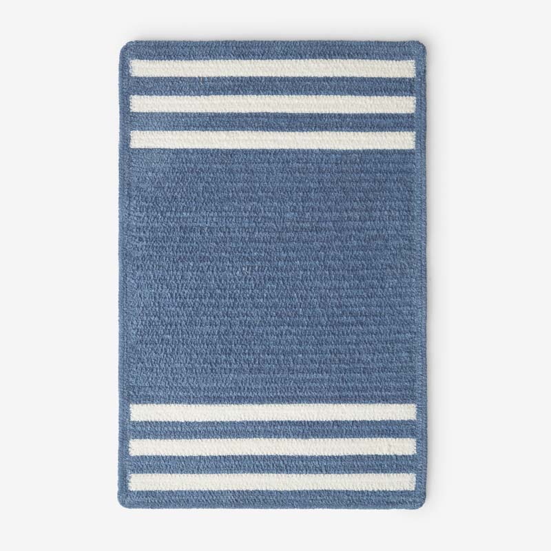 The Company Store Chenille Border Stripe Handwoven Reversible Rug
