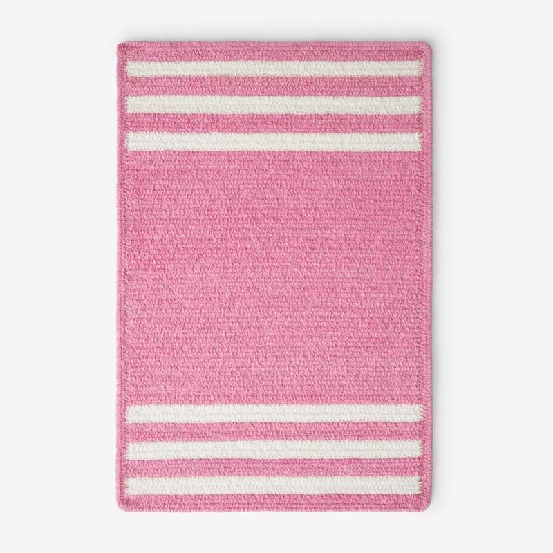 The Company Store Chenille Border Stripe Handwoven Reversible Rug