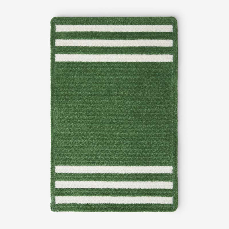 The Company Store Chenille Border Stripe Handwoven Reversible Rug