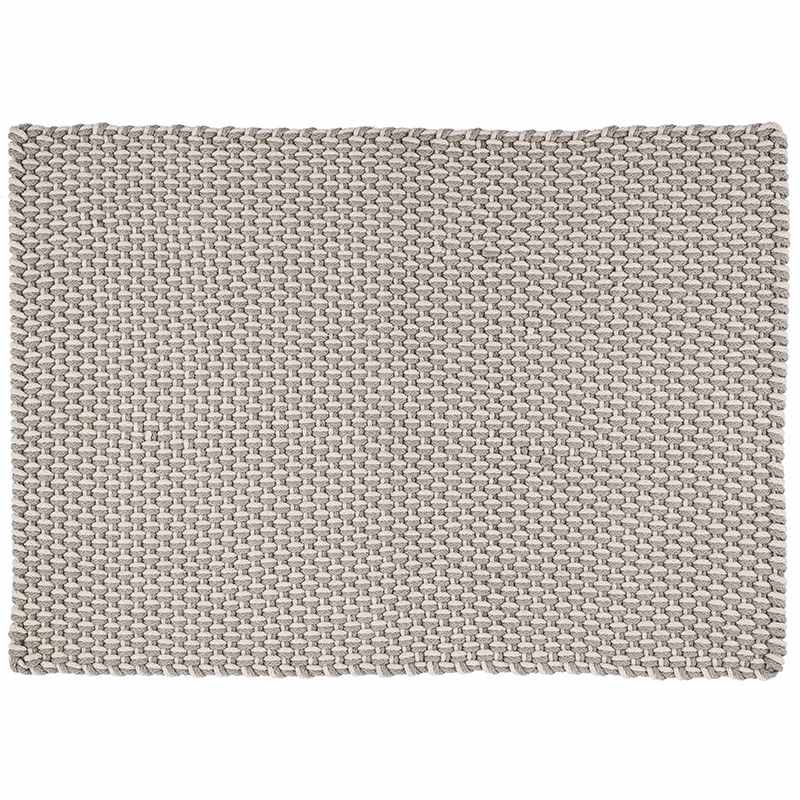 The Company Store Two-tone Handwoven Rope Doormat In Gray