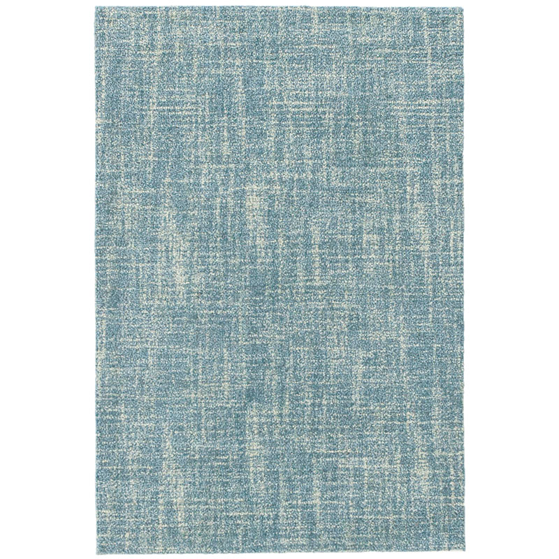 The Company Store Crosshatch Hand Hooked Wool Rug In Aegean Blue