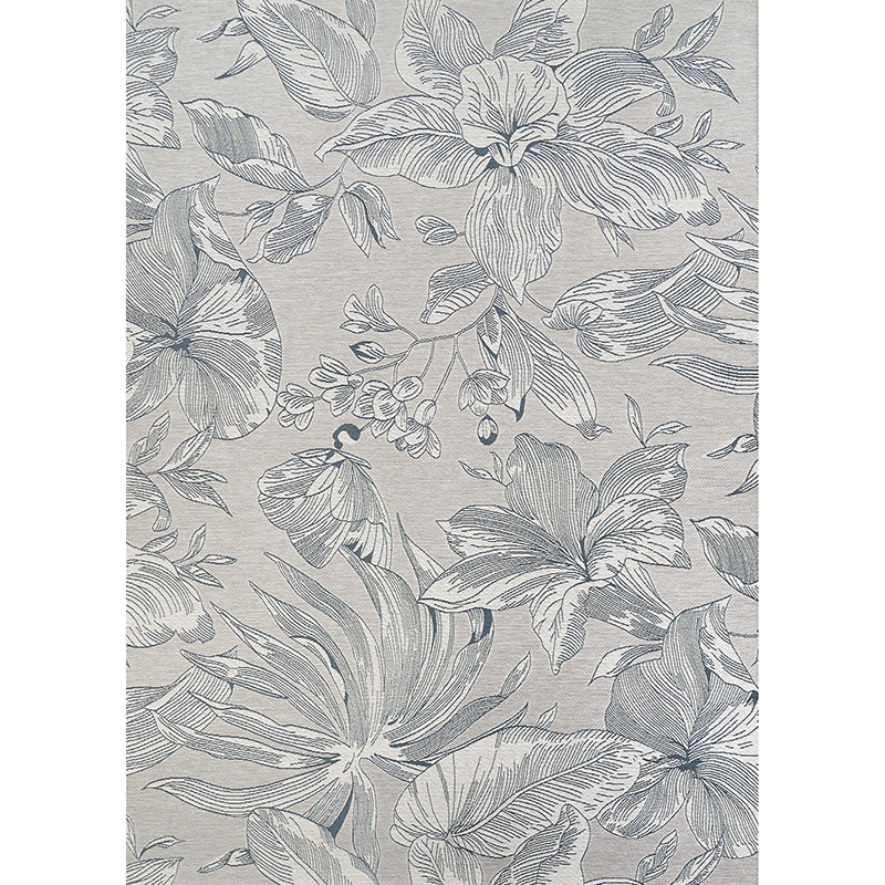 The Company Store Flora Flat Woven Outdoor Rug In Gray