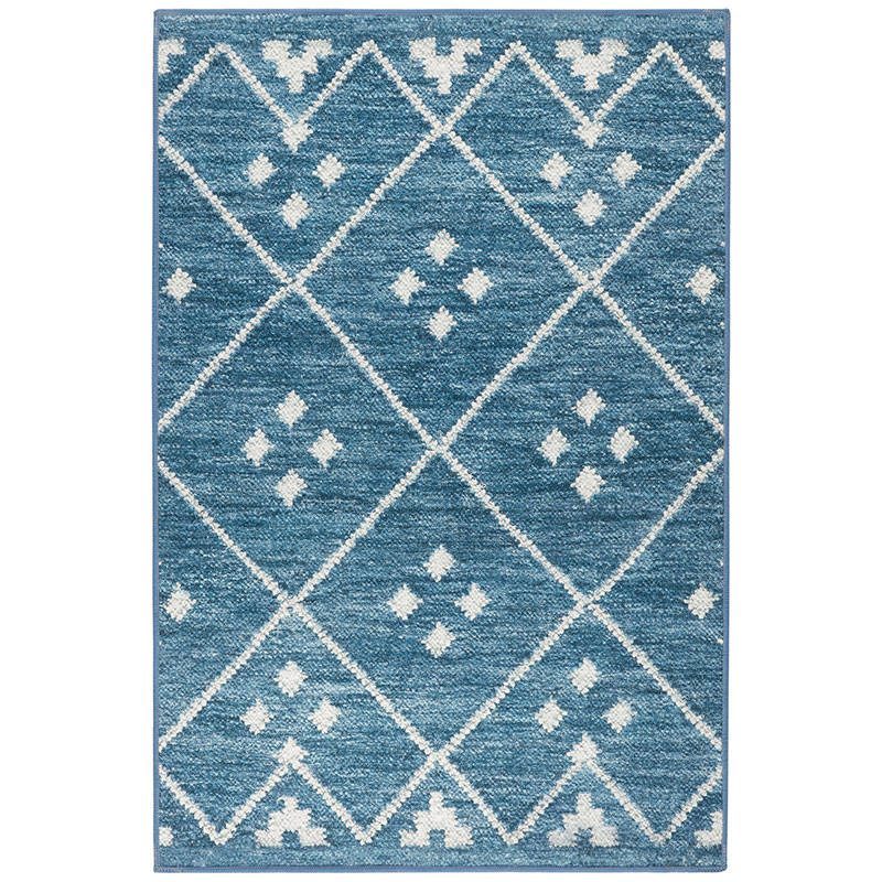 The Company Store Kota Washable Rug In Blue