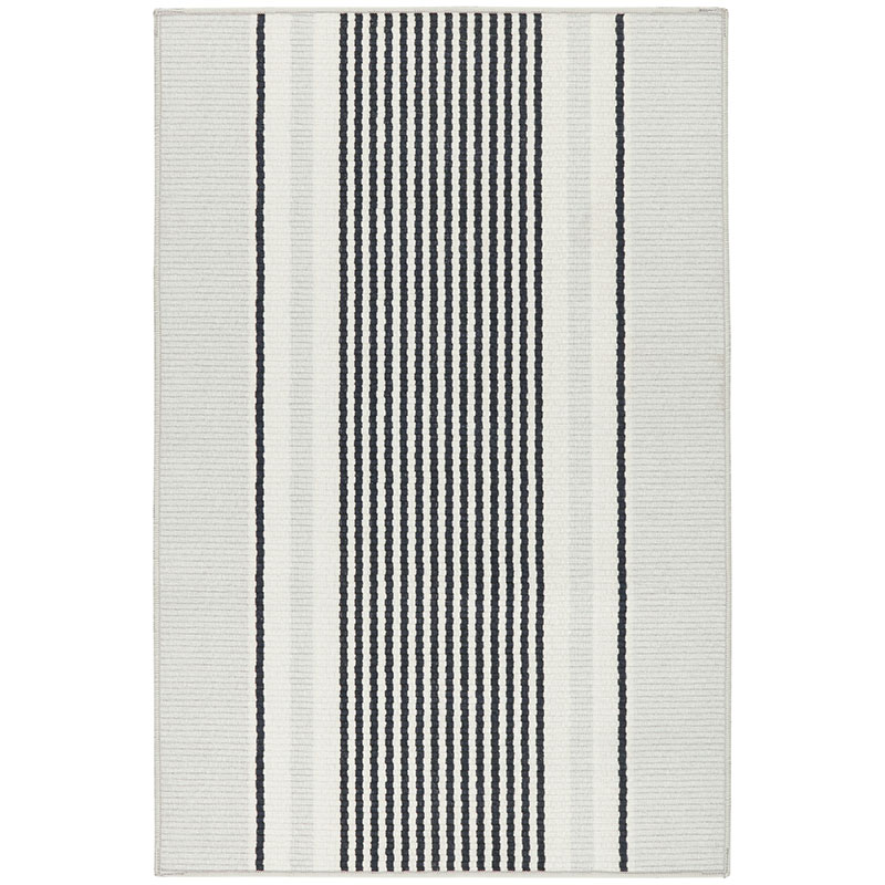 The Company Store Gunner Stripe Washable Rug In Gray
