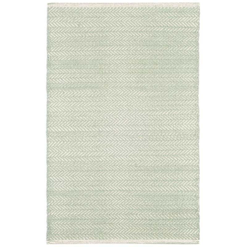 The Company Store Herringbone Handwoven Cotton Rug In Green