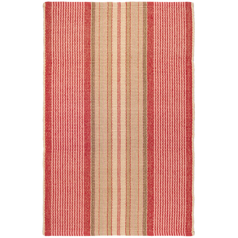 The Company Store Framboise Handwoven Cotton Rug In Red