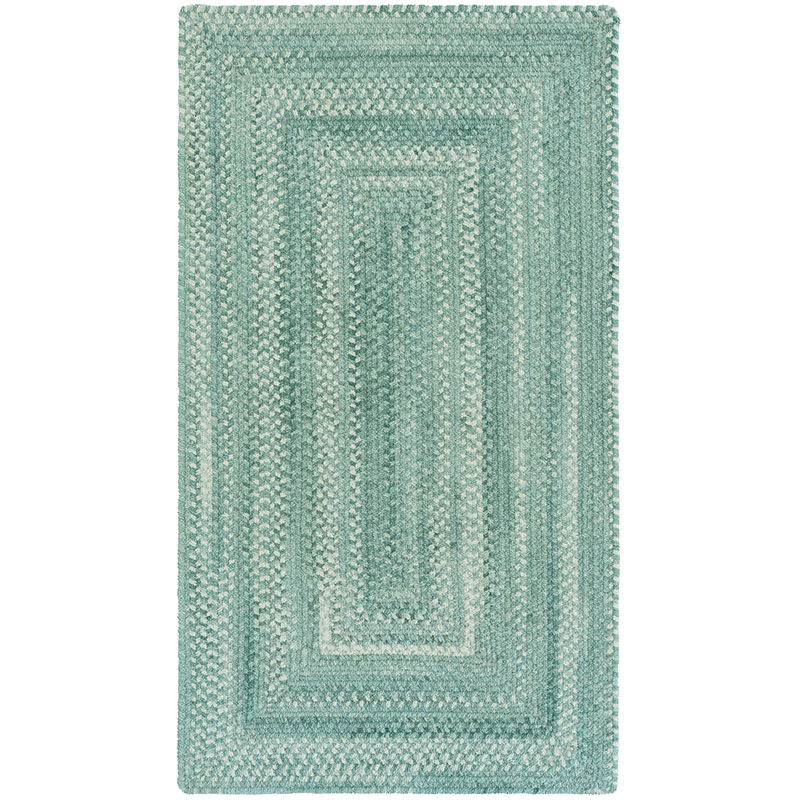 The Company Store Bambini Braided Chenille Rug In Green/teal/turquoise Blue