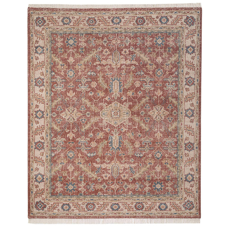 The Company Store Hand Knotted Antique Wool Rug In Red