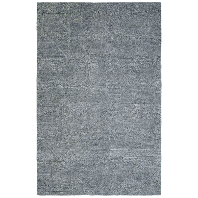 The Company Store Relief Hand Tufted Wool Rug In Blue