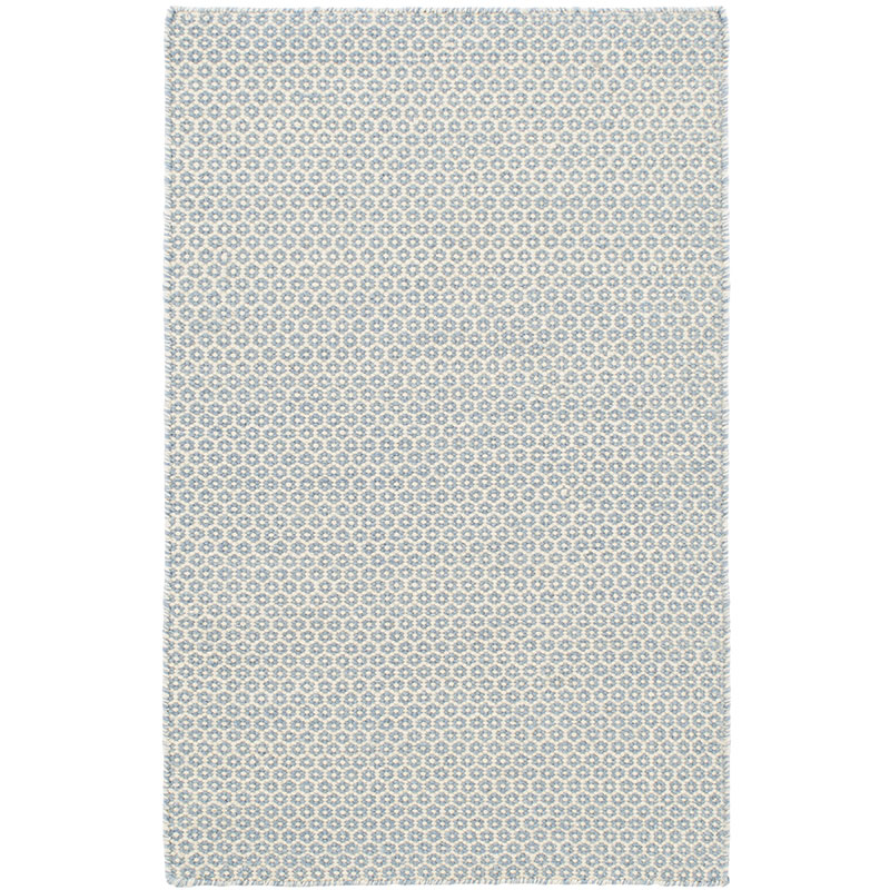 The Company Store Honeycomb Handwoven Wool Rug In Light Blue