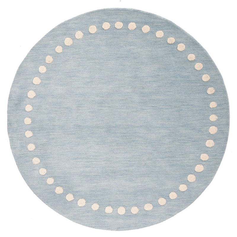The Company Store Dot Border Hand Loomed Wool Rug