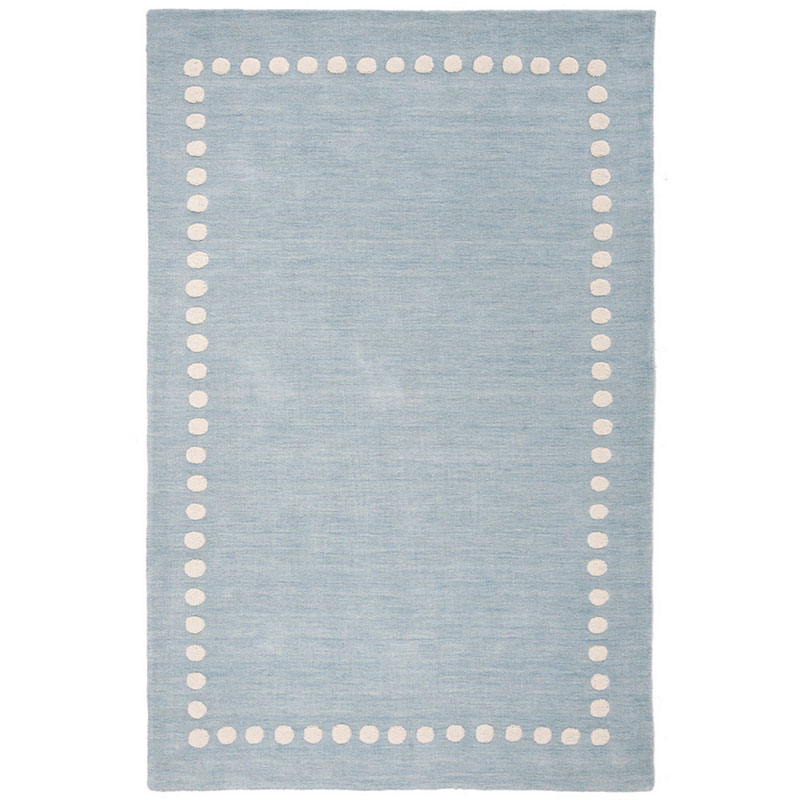The Company Store Dot Border Hand Loomed Wool Rug