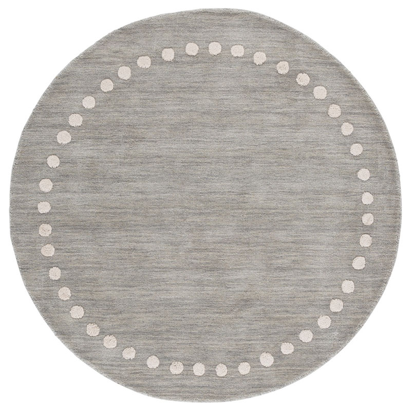 The Company Store Dot Border Hand Loomed Wool Rug