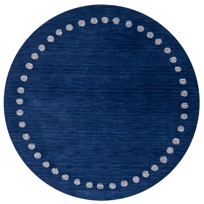 The Company Store Dot Border Hand Loomed Wool Rug