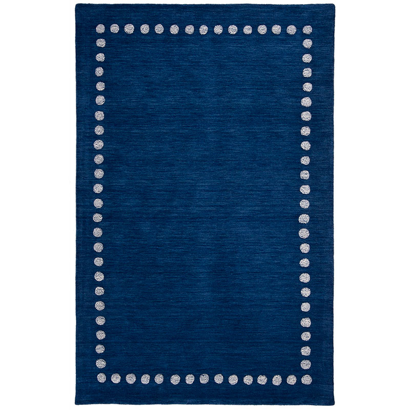 The Company Store Dot Border Hand Loomed Wool Rug