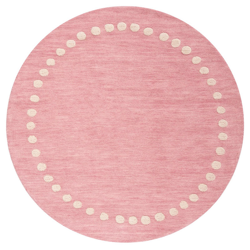 The Company Store Dot Border Hand Loomed Wool Rug